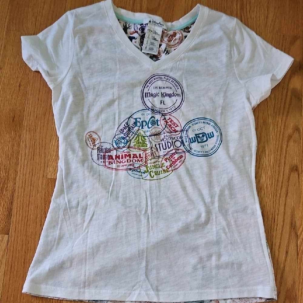 White Graphic T-Shirt with Disney Theme